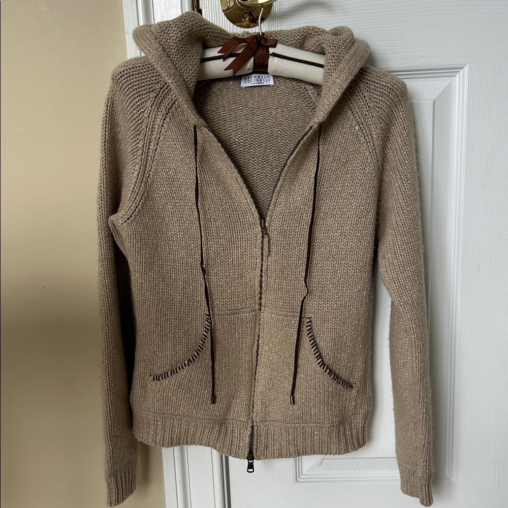 Brunello Cucinelli cashmere hooded cardigan